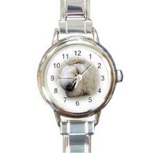 Dog 16 Starter Italian Charm Links Round Watch 16