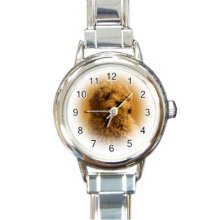 Dog Round Italian Charm Watch 12