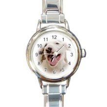 Dog Round Italian Charm Watch 32