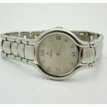 Ebel Beluga E9157421 Stainless Steel W/diamond Hour Markers Ladies Quartz Watch