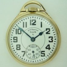 Elgin B.w Raymond Pocket Watch 10k Gold Filled 21 Jewels-nice