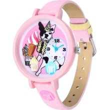 Elle Girl Women's Quartz Watch With Pink Dial Analogue Display And Pink Plastic Or Pu Strap Gw40069s01x