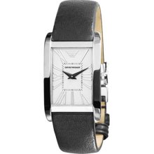 Emporio Armani Super Slim Black Leather Ladies Watch AR2031