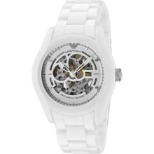 Emporio Armani Watches Men's Ceramica Mechanical Skeletonized See Thru