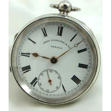 ENGLISH ENGLISH Sterling Silver Pocket Watch-Vintage Watch
