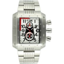 Equipe Big Block Men's Watch in Silver with White Dial