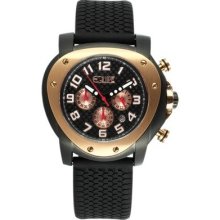 Equipe Grille Men's Watch with Black Case and Rose Gold Bezel
