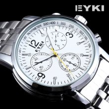 Eyki Military Soldiers Sport Mens Casual Stainless Steel Quartz Analog Watch