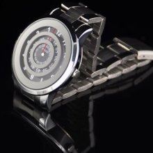 Fashion 3 Circle Dial Display Time Mens Women Sport Quartz Wristwatch Rare Gift