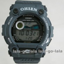 Fashion Day/date Led Backlight Digital Alarm Stop Men Wrist Watch Oshen