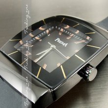 Fashion Elegant Quartz Hours Dial Date Black Rubber Men Wrist Watch Ah073
