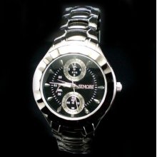 Fashion Japan Movement Sinobi Womens Mens White Black Stainless Steel Watch