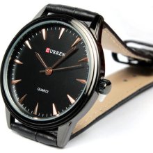 Fashion Luxury Dial Leather Clock Hours Hand Sports Men Mens Wrist Watch