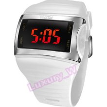 Fashion Ohsen Led Analog Digital Display Date Day Rubber Sports Wirst Watch