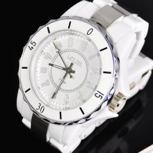 Fashion Quartz Men Women Ladies Wristwatch White Luxury Analog Elegant