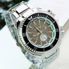 Fashion Water Quartz Hour Dial Day Analog Luxury Sport Men Steel Wrist Watch