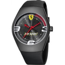 Ferrari Carbon Pit Stop Red Dial Watch