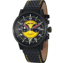 Ferrari Men's 'Granturismo' Black Dial Leather Strap Chronograph Watch