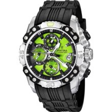 Festina Men's Bike 2011 Chronograph Watch F16543/8 With Rubber Strap And Green Dial