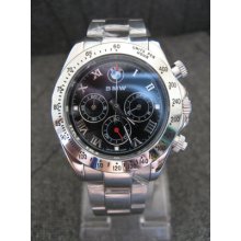 For Bmw Power Chronograph Stainless Steel Watch Men Black X5 X6 X3 X1 730li Z4