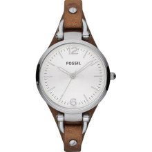 Fossil Georgia Brown Leather Women's Watch ES3060