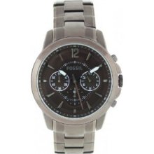 Fossil Men's & Women's Stainless Steel Case Black Steel Bracelet Watch Fs4680