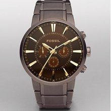 Fossil Men's Dress Stainless Steel Watch – Brown Fs4357