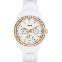 Fossil Stella Womens Multifunction White Dial Watch ES2869