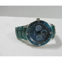 Fossil Teal Stella Aluminum Bracelet Women's Watch Es3036