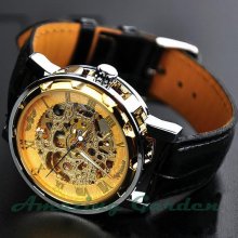 Four Color for Choose ,Man Watch,Steampunk Mechanical Watch,Wrist Watch, Leather Wrist Watch,Vintage Watch,Vintage Men's Leather Watch