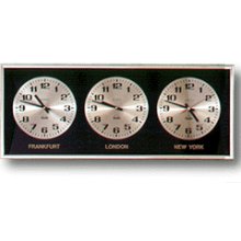Franklin Analog 3 Time Zone Clock 24 Hour Dial - MTZ-8U-3