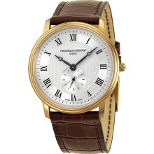 Frederique Constant Slim Line Silver Dial Gold-Plated Ladies Watch 235M4S5