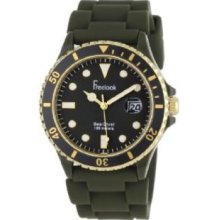Freelook Men's HA1433-3 Sea Diver Jelly Military Green Silicone Band