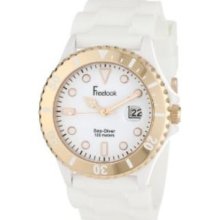 Freelook Men's HA1433RG-9 Sea Diver Jelly White with Rose Gold Bezel