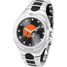 Game Time Watch, Mens Cleveland Browns Black Rubber and Stainless Stee