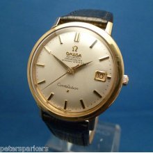 Gents Solid 18k Gold Vintage Omega Constellation Automatic Wristwatch