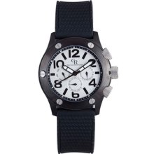Giulio Romano Watches Men's Piemonte Silver Dial Black Silicone Black