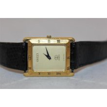 Gucci Swiss Made Gold Tone 4200l Ultra Thin Men's Watch