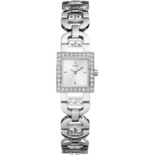 Guess Crystals Silver Face Ladies Steel Watch