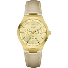 Guess Women Quartz Gold Watch W10250l1 With Original Guess Box