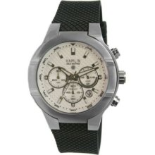 Hamlin Men's Aqua Maritime Japanese Quartz Chronograph White Dial Rubber Strap Watch