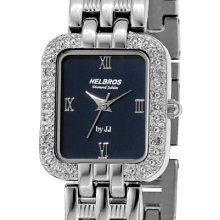 Helbros by Jules Jurgensen Ladies Diamond Jubilee Diamond Bezel Blue Dial - Multi-color - Metal