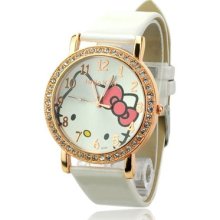 Hello Kitty Rhinestone Quartz Movement Watch. Brand New, Fast Shipping From Usa