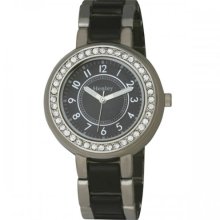 Henley Ladies Quartz Watch With Black Dial Analogue Display And Silver Stainless Steel Plated Bracelet H07169.3