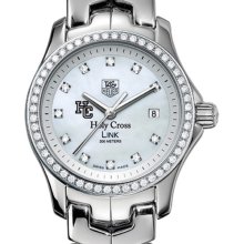 Holy Cross TAG Heuer Watch - Women's Link Watch w/ Diamond Bezel