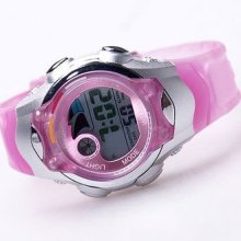 Hot Sale Pink Date Digital Lady Girls Gift Quartz Sport Waterproof Wrist Watch