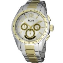 Hugo Boss Men's Quartz Watch With Silver Dial Chronograph Display And Multicolour Stainless Steel Strap 1512514