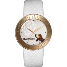 Hush Puppies White Leather Strap Ladies Watch 3630L2501