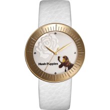 Hush Puppies White Leather Strap Ladies Watch 3630L2501