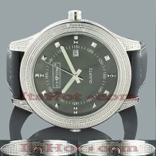 Ice Time Diamond Watch 0.75ct Black MOP Double Decker